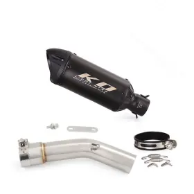 Hpmppi040-a Kolightning Ko123 For Yamaha Fz1 2006-2015 Motorcycle Tips Exhaust Middle Link Pipe Black Mufflers