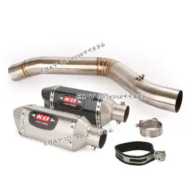 Hpmppi121-a Kolightning Ko002 For Benelli Leoncino 500 Slip On Motorcycle Steel Exhaust Mid Pipe Mufflers Tube