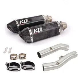 Hpmppi223-a Kolightning Ko001 For Yamaha Fjr1300 2001-2023 Slip Exhaust System Mid Link Pipe 51mm Mufflers L&r