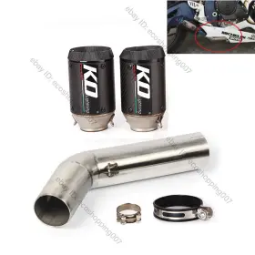 Hyw49598 Kolightning For Suzuki Gsxr600 Gsxr750 2006-07 Exhaust Mid Pipe Slip On Muffler Carbon Fiber