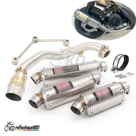 Jeqi87429 Kolightning For Yamaha Zuma 125 Bws 2002-2021 Exhaust System Front Link Pipe Muffler Tip