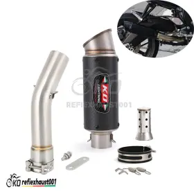 Jewf64743 Kolightning For Yamaha Fz1 2006-2015 Motorcycle Slip On Exhaust Muffler Mid Pipe 51mm System