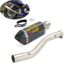 Jiew72548 Kolightning For Honda Cbr600f4i 2001-2007 Exhaust System Mid Link Pipe Baffle Muffler Escape