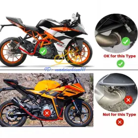 Jiew90946 Kolightning Exhaust System Mid Pipe 51mm Muffler Modified For Duke 390 125 250 Rc390 2017-20 #2