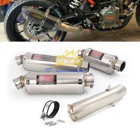 Jiew90946 Kolightning Exhaust System Mid Pipe 51mm Muffler Modified For Duke 390 125 250 Rc390 2017-20