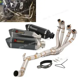 Jkrg84269 Kolightning For Kawasaki Z900 2017-2024 Whole System Exhaust Black Muffler Front Header Pipe