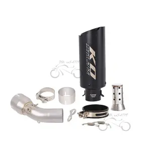 K65106y2 Kolightning For Kawasaki Ninja 650 Z650 2023-2025 Exhaust Tips Mid Pipe 51mm Black Muffler
