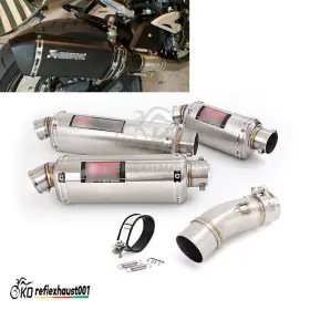 Kdgf74239 Kolightning For Kawasaki Ninja 500 2024 400 Z400 Slip On System Exhaust Tips Mid Pipe
