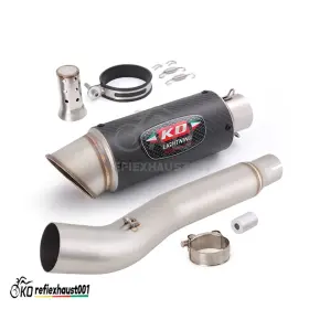 Kdwf74285 Kolightning For Honda Cbr250r 2011-2016 Motorcycle Exhaust Carbon Muffler Mid Link Pipe 51mm