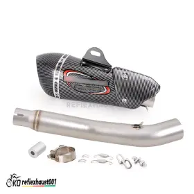 Kefr47859 Kolightning For Honda Cbr250r 2011-2016 Exhaust Mid Link Pipe 51mm Tail Muffler Tips Escape