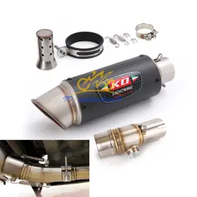 Kewo63724 Kolightning For Kawasaki Er6n Ninja 650r 650f 2012-2016 Exhaust Carbon Muffler Mid Link Pipe