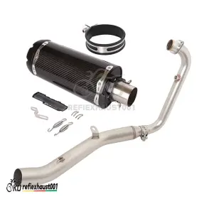 Kiwf44825 Kolightning Slip For Lifan Kp-mini 150 2015-2025 Carbon Muffler Tips Full Exhaust Front Pipe