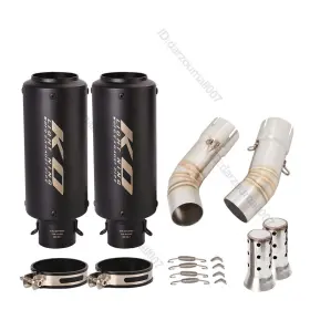 Ko-pi050-d Kolightning For Ducati 848 1098 1198 Exhaust System Mid Link Pipe Slip On 51mm Mufflers L&r