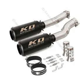 Ko-pi064-d Kolightning Slip On For Suzuki Hayabusa Gsx1300r 2021-2025 Exhaust Mid Pipe Black Mufflers