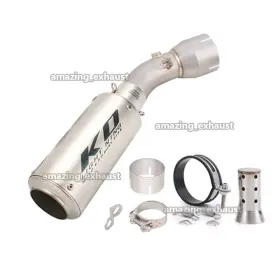 Ko-pi065-k Kolightning Slip On For Kawasaki Ninja 650 Z650 2023-2025 Exhaust Tips Muffler Mid Link Pipe