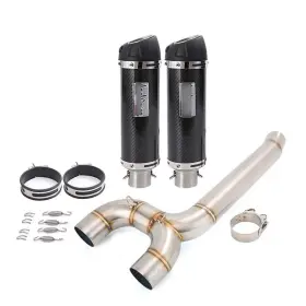 Ko0410404 Kolightning For Yamaha Fz6 Fz6n Fz6s 2004-2011 Dual Exhaust System Mid Pipe Slip On R&l