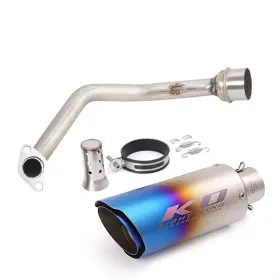 Kolightning Ko1060510822 For Yamaha Gy6 Header Link Pipe Complete System Exhaust Muffler Silencer Tips