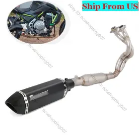Ko444vga Kolightning For Kawasaki Ninja 650 Z650 2023-2025 Full System Black Exhaust Tips Front Pipe