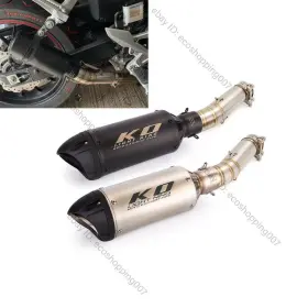 Ko44nsgg Kolightning For Honda Cbr500r Cb500x Cb500f Exhaust Kit Mid Link Pipe Slip On Black Muffler