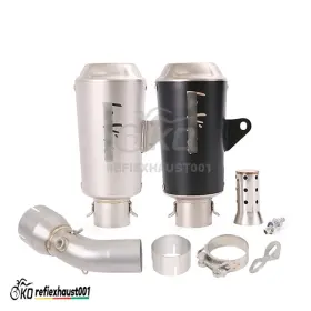 Lafr84395 Kolightning For Kawasaki Ninja 650 Z650 2023-2025 Exhaust System Black Muffler Mid Link Pipe