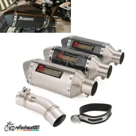 Lewj84923 Kolightning Ninja 500 2024 For Kawasaki 400 Z400 Exhaust System 51mm Muffler Link Pipe