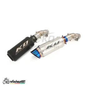 Lkeg84893 Kolightning For Kawasaki Ninja 650r Ex650 2006-2011 Mid Link Pipe Slip On 51mm Exhaust Tips
