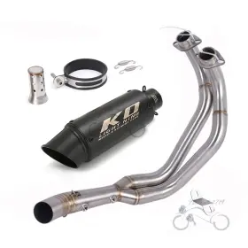 Kolightning O5889y2 Mt-07 2025-2026 For Yamaha Yzf R7 Tracer 7 Exhaust System Black Tips Header Pipe