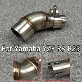 Kolightning Pi007-a For Yamaha Yzf R3 R25 Mt03 Mt25 2016-2025 Motorcycle Exhaust Tip Mid Link Pipe