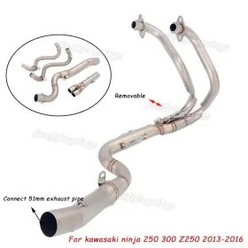Kolightning Pi012-c Exhaust Header Pipe For Kawasaki Ninja 300 Z250 250 2013 2014 2015 2016