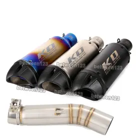 Pi025ako123 Kolightning Exhaust Mid Link Tip Slip-on System For Hondacb500x 13-16 Cb500f Cbr500r 13-2015