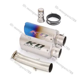 Pi039-d Kolightning Ko106 Mid Exhaust Pipe 51mm Muffler Tips Modified For Duke 125 250 390 Rc390 2017-2020