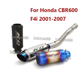 Kolightning Pi056-h51ko0677797 Slip For Honda Cbr600 F4i 2001-2007 Stainless Steel Middle Link Tip Exhaust Pipe