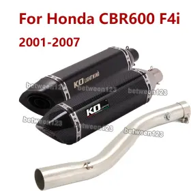 Pi056-hko072 Kolightning For Honda Cbr600 F4i 2001-2007 Slip On Motorcycle Exhaust Tail Pipe Mid Link Tip