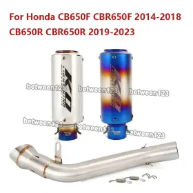 Kolightning Pi081-g60ko067/77/97 Exhaust Mid Link Tip For Honda Cb650f Cbr650f 2014-2018 Cb650r Cbr650r 2019-2023