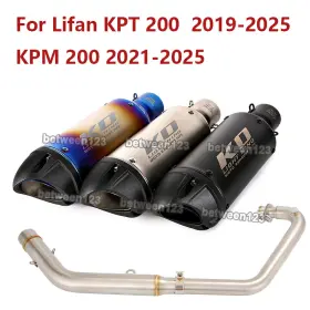 Kolightning Pi083-ako123 Motorcycle Exhaust Muffler Tail Mid Link Tip For Lifan Kpm 200 Kpt 2019-2025