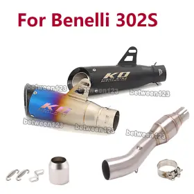 Pi090cko064 Kolightning For Benelli 302s Stainless Steel Slip On Exhaust Muffler Pipe Mid Connecting Tip