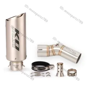 Pi198-d Kolightning Ko106 Slip On For Kawasaki Ninja Zx10r 2011-2024 Middle Link Pipe Muffler Exhaust Tips