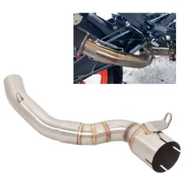 Piu184 Kolightning Slip On Exhaust System Middle Link Pipe Steel Modified For Duke 200 2020-2023