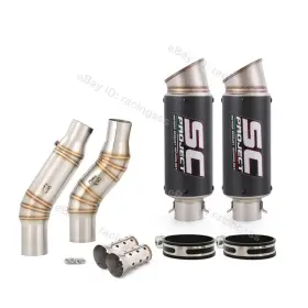 Us738286fa Kolightning Ninja 1000 2010-2025 For Kawasaki Z1000 Exhaust System Mid Link Pipe Carbon Tips