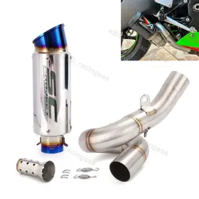 Us816458je Kolightning For Kawasaki Ninja Zx6r Zx636 2009-2023 Slip On Exhaust Pipe 51mm Muffler System