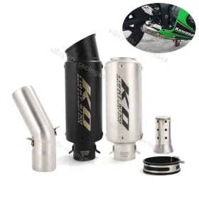Kolightning Us832649iq For Kawasaki Ninja Zx6r Zx636 2009-2023 Exhaust Tips Mid Pipe Slip On Muffler
