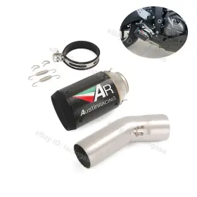Kolightning Us839164ay Slip For Kawasaki Ninja Zx6r Zx636 2009-2023 Exhaust Tips Mid Link Pipe Muffler