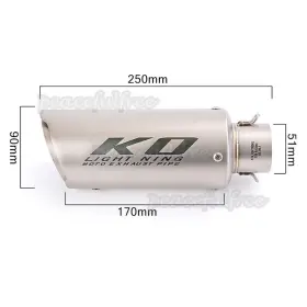 W106083 Kolightning Exhaust Muffler Header Link Pipe With Db Killer For Lifan Kpm200 Kpt200 2021-23 #2