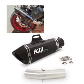 Wyps01 Kolightning For Kawasaki Ninja Zx6r Zx636 2009-2025 Slip On Exhaust Tips Middle Pipe Muffler