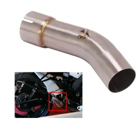 Wypt01 Kolightning For Suzuki Sv650 2003-2015 Slip On Exhaust System Middle Connect Pipe Tips Steel