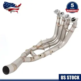 Kr Moto 639371547700 Stainless Steel Exhaust Tips Mid Pipe For Bmw S1000rr S1000r 2019-2025