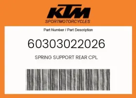 60303022026 Ktm Genuine Spring Support Rear Cpl. -