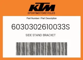 6030302610033s Ktm Genuine Side Stand Bracket -