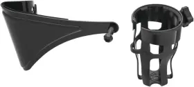 Kuryakyn M-014 Black Passenger Reflex Drink Holder For Harley Sg Flhx 2014-2021