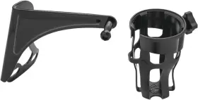 Kuryakyn M-023 Black Passenger Reflex Drink Holder For Harley Rk Efi Flhrsei 1998-2013